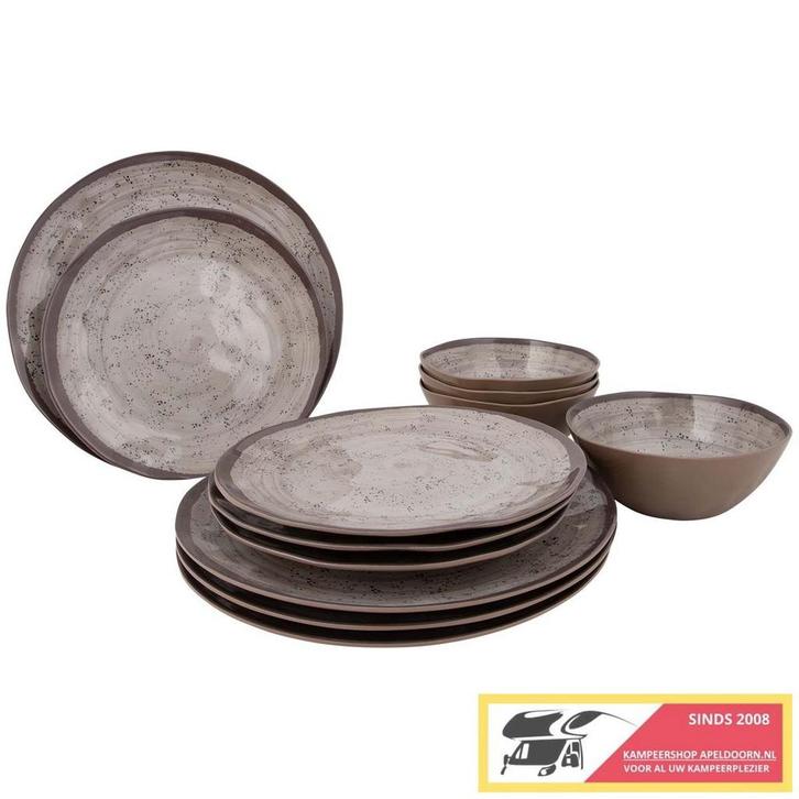 Bo-Camp servies halo Beige, Caravans en Kamperen, Caravanaccessoires, Nieuw, Ophalen of Verzenden