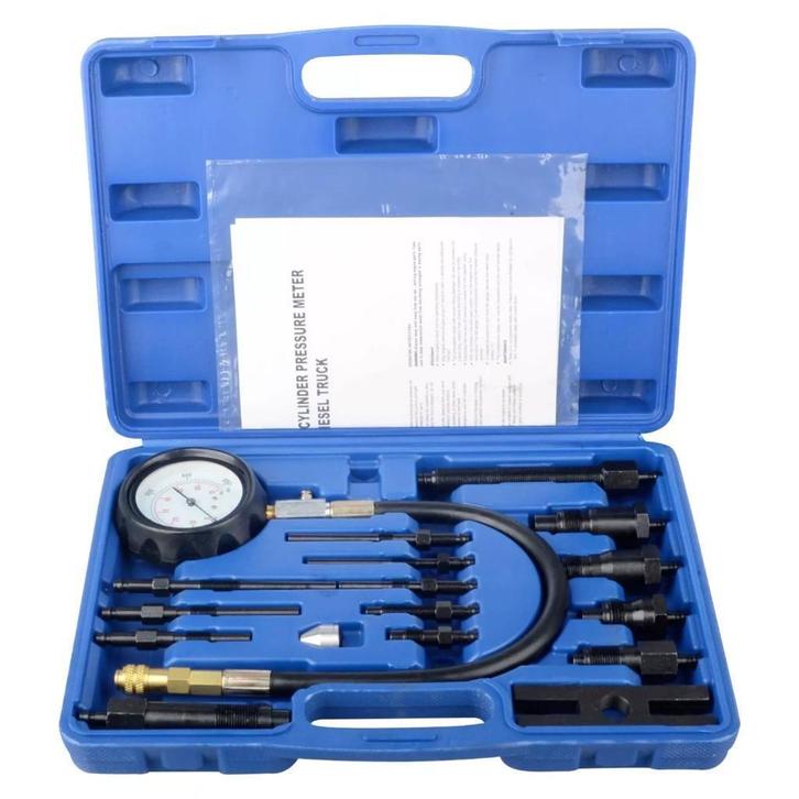 Compressie meter 17-delig voor dieselmotoren gereedschap, Auto diversen, Overige Auto diversen, Ophalen