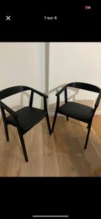 Lot de 2 chaises, Maison & Meubles, Enlèvement, Comme neuf, Noir