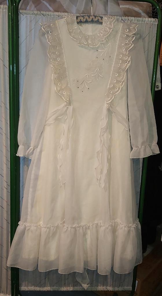 vintage Bruidsjurk trouwjurk communiejurk, Kleding | Dames, Trouwkleding en Trouwaccessoires, Zo goed als nieuw, Trouwjurk, Wit