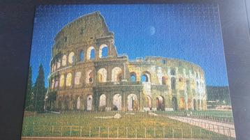 Puzzel 1000 stukjes fluorescerend Rome, 100% compleet, Hobby en Vrije tijd, Ophalen of Verzenden, 500 t/m 1500 stukjes, Zo goed als nieuw