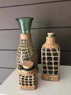 Glazen flessen, Maison & Meubles, Accessoires pour la Maison | Vases, Comme neuf, Vert, Enlèvement ou Envoi, Verre