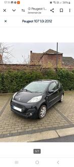 Peugeot 107 essence 2012, Auto's, Peugeot, Voorwielaandrijving, Zwart, Bedrijf, Handgeschakeld