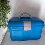 blauwe grote opbergbox met 2 inzettrays, Ophalen of Verzenden, Zo goed als nieuw