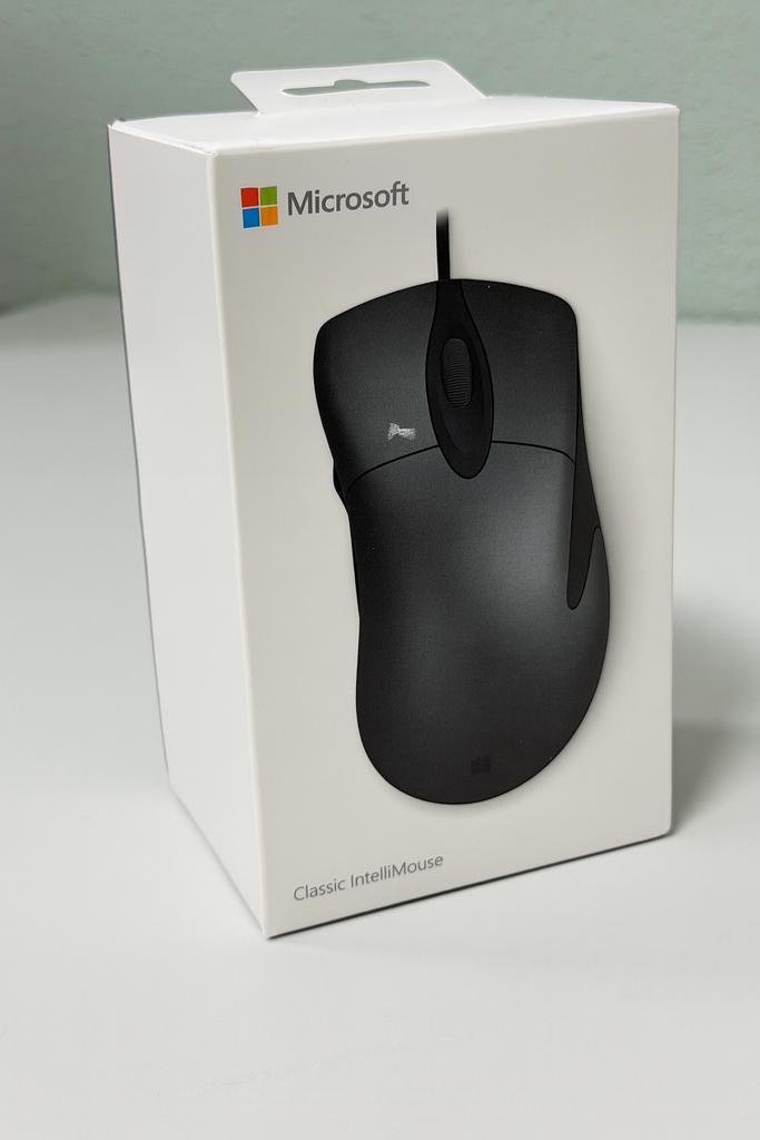Microsoft Classic IntelliMouse zwart grijs NIEUW ergonomisch, Computers en Software, Muizen, Nieuw, Muis, Rechtshandig, Bedraad