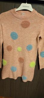 roze gebreide jurk met bollen Hema maat 122-128, Meisje, Ophalen of Verzenden, Zo goed als nieuw, Jurk of Rok