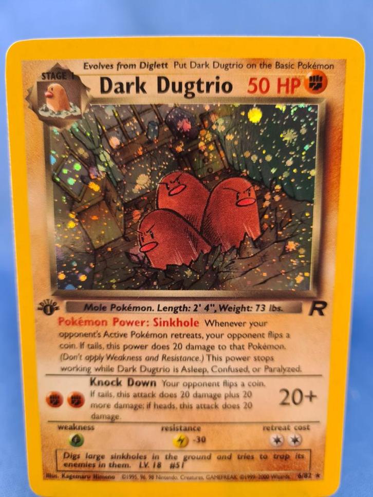 Dark Dugtrio 6/82 - Team Rocket (1st edition), Hobby en Vrije tijd, Verzamelkaartspellen | Pokémon, Gebruikt, Verzenden