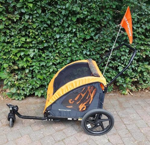 Fietskar: trailer en kinderwagen 2 in 1, Kinderen en Baby's, Kinderwagens en Combinaties, Zo goed als nieuw, Combiwagen, Overige merken