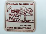 Bierviltje Cristal Alken R/V Royer Beach party 1998, Verzamelen, Viltje(s), Overige merken, Ophalen of Verzenden, Zo goed als nieuw