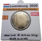 LUXEMBOURG 2 euros, 2020 (version holographique) UNC, 2 euros, Luxembourg, Envoi, Monnaie en vrac