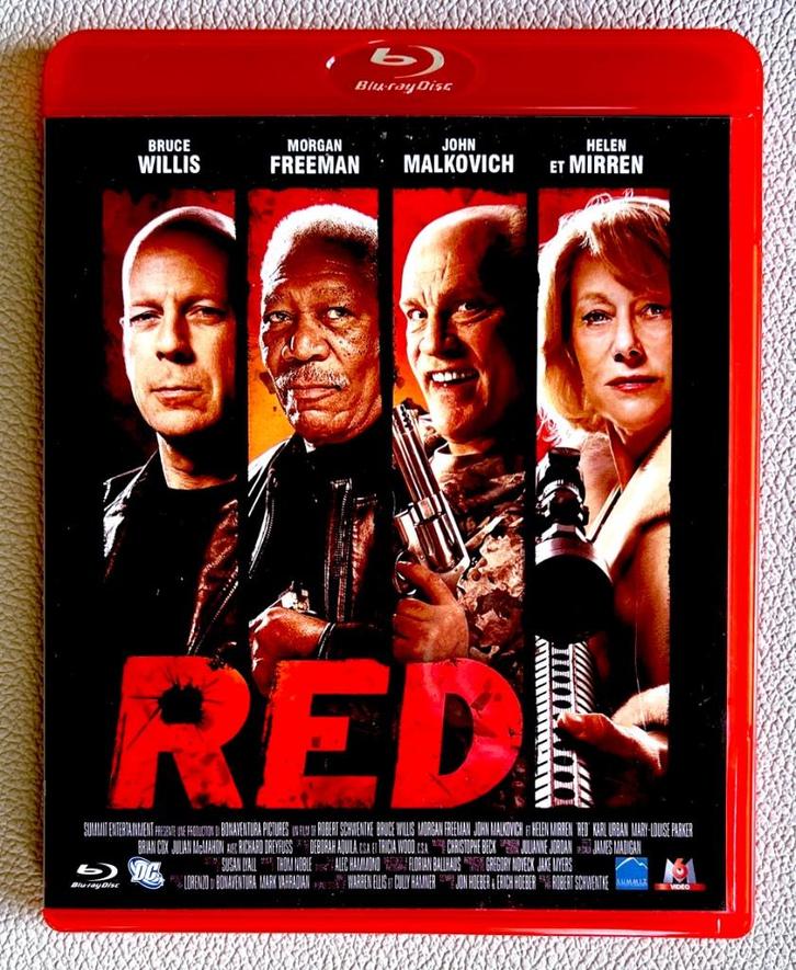 RED (Bruce Willis, M.Freeman, J.Malkovich)  Staat Als Nieuw, Cd's en Dvd's, Blu-ray, Zo goed als nieuw, Actie, Ophalen of Verzenden