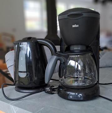 BRAUN Koffiezetapparaat + TEFAL waterkoker beschikbaar voor biedingen