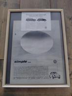 Kader met oude reclame VW kever, Verzamelen, Merken en Reclamevoorwerpen, Ophalen of Verzenden