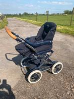 Kinderwagen Martinelli donkerblauw met witte binnekant,, Kinderen en Baby's, Kinderwagens en Combinaties, Gebruikt, Verstelbare duwstang
