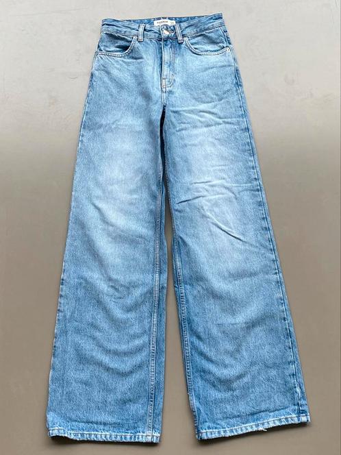 Broek jeans blauw wide leg Pull&Bear 164 (32), Kinderen en Baby's, Kinderkleding | Maat 164, Zo goed als nieuw, Meisje, Broek