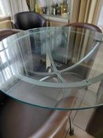 Table ronde, Huis en Inrichting, Tafels | Salontafels, Ophalen, Rond, Zo goed als nieuw, Glas