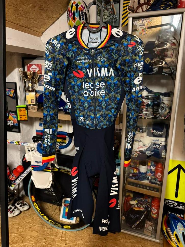 Visma lease a bike - wout van aert, Fietsen en Brommers, Fietsaccessoires | Fietskleding, Zo goed als nieuw, M, Ophalen of Verzenden