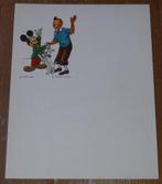 Tintin papier à lettres PEP 1963 Mickey Mouse Kuifje Hergé, Overige typen, Ophalen of Verzenden, Zo goed als nieuw, Kuifje