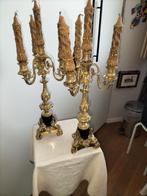 Twee zeer mooie antieke bronzen kandelaars, Antiek en Kunst, Ophalen