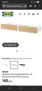 Bedlade IKEA MALM 2 stuks hout, Huis en Inrichting, Ophalen, Nieuw, Hout