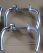 2 paar deurklinken, Ophalen of Verzenden, Gebruikt, Inox, Klink of Kruk