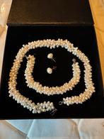 Set zoetwaterparels Venezuella, Handtassen en Accessoires, Kettingen, Ophalen, Zo goed als nieuw