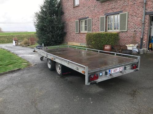 Platte aanhangwagen te huur, Auto diversen, Aanhangers en Bagagewagens, Gebruikt, Ophalen