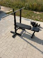 Fitnessbank + gewichten, Sport en Fitness, Ophalen of Verzenden, Zo goed als nieuw, Fitnessbank