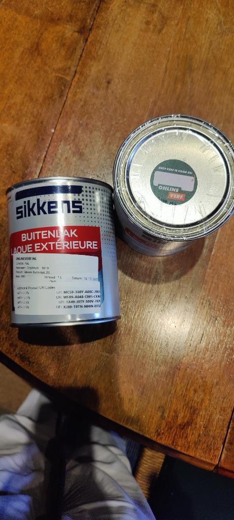 Sikkens buitenlak zijdeglans Ral 8019 grijsbruin, Doe-het-zelf en Bouw, Verf, Beits en Lak, Nieuw, Lak, Bruin, Ophalen of Verzenden