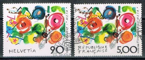 Postzegels uit Zwitserland / Frankrijk - K 4950 - kunst, Postzegels en Munten, Postzegels | Thematische zegels, Gestempeld, Overige thema's