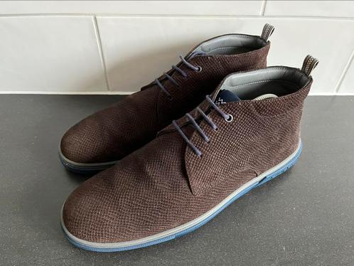 Floris van bommel herenschoenen maat 10/44 als nieuw, Vêtements | Hommes, Chaussures, Comme neuf, Baskets, Brun, Enlèvement ou Envoi