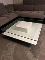 Table basse comme neuve 240 €, Comme neuf, Enlèvement ou Envoi, Carré, Verre