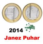 3 euro Slovenië 2014 Janez Puhar, Ophalen of Verzenden, Slovenië