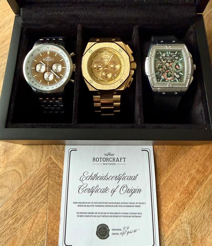 COFFRET DE MONTRES ROTORCRAFT SPORT CHRONO VAUT1567€!NOUVEAU, Bijoux, Sacs & Beauté, Montres de sport, Neuf, Enlèvement ou Envoi