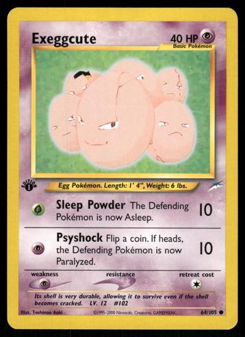Exeggcute 64/105 - Neo Destiny (1st edition) beschikbaar voor biedingen