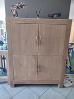 Modern strak (massief eiken kast), Ophalen, 100 tot 150 cm, Modern strak, Eikenhout