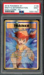 Misty's Determination PSA 9 - 108/108 - XY - Evolutions 2016, Hobby en Vrije tijd, Verzamelkaartspellen | Pokémon, Ophalen of Verzenden