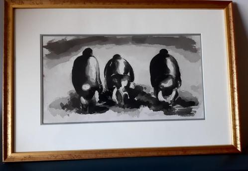 Prachtig origineel werk van Paul De Cocker - "Drie wieders", Antiek en Kunst, Kunst | Schilderijen | Klassiek, Ophalen