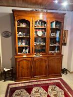 Massieve boekenkast kerselaar, Huis en Inrichting, Ophalen, Zo goed als nieuw, Kersenhout, Met deur(en)