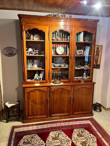 Massieve boekenkast kerselaar, Enlèvement, Comme neuf, Verre, Avec porte(s)