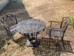 Zwarte metalen tuinset, Gebruikt, Tuinset, Eettafel, Ophalen