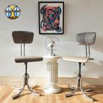 2 Tubax bureaustoelen / industriële verstelbare stoel (40s), Antiek en Kunst, Ophalen of Verzenden