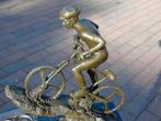 Gesigneerd bronzen beeld van een mountainbiker, NICK, Ophalen of Verzenden, Brons