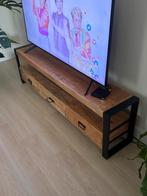 Tv meubel mangohout, Huis en Inrichting, Kasten |Televisiemeubels, Ophalen, 150 tot 200 cm, Zo goed als nieuw, Minder dan 100 cm