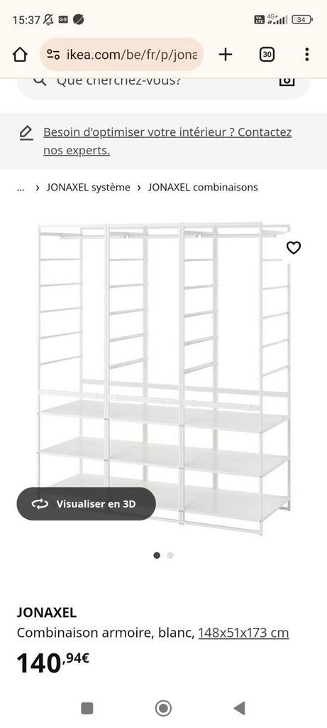 Dressing Jonaxel Ikea, Huis en Inrichting, Kasten | Stellingkasten, Gebruikt, Ophalen
