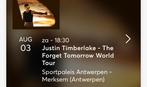 2 billets pour Justin Timberlake - Anvers - sam. 3/08, Tickets & Billets, Concerts | Pop, Deux personnes, Août