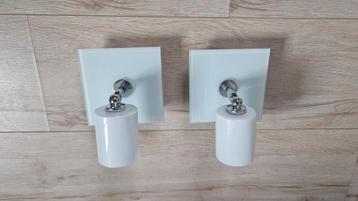Mooie moderne wandlampen glas wit beschikbaar voor biedingen