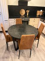 Eettafel met stoelen, Huis en Inrichting, Complete eetkamers, Ophalen, Gebruikt, Modern/industrieel, 4 tot 6 stoelen