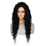 Wilde sexy pruik met lang zwart haar model 9618, Verzenden, Nieuw, Pruik of Haarverlenging