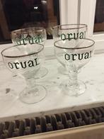 Orval glazen groen 2 kleine , 2 grote, Verzamelen, Glas en Drinkglazen, Ophalen of Verzenden